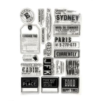 CS408 Elizabeth Craft Designs - Once In A Lifetime Stamps - Travels From The Past 3