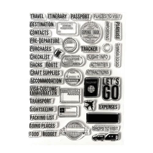 CS409 Elizabeth Craft Designs - Clear Stamps - Once In A Lifetime Travel Journal
