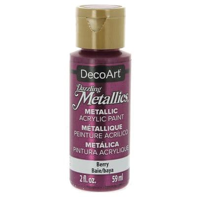 DecoArt Dazzling Metallic Acrylic Paint 2oz - Berry