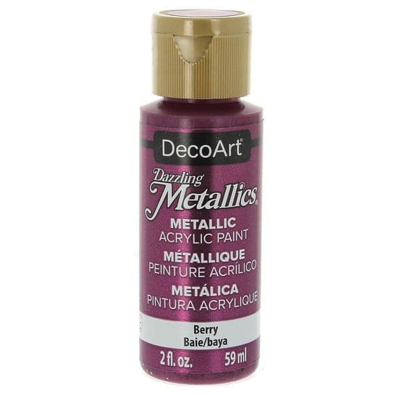 DecoArt Dazzling Metallic Acrylic Paint 2oz - Berry