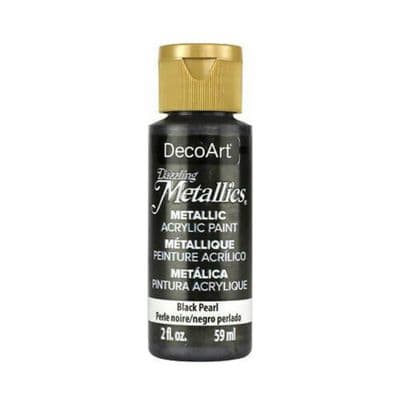 DecoArt Dazzling Metallic Acrylic Paint 2oz - Black Pearl