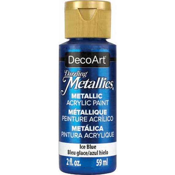 DecoArt Dazzling Metallic Acrylic Paint 2oz - Ice Blue