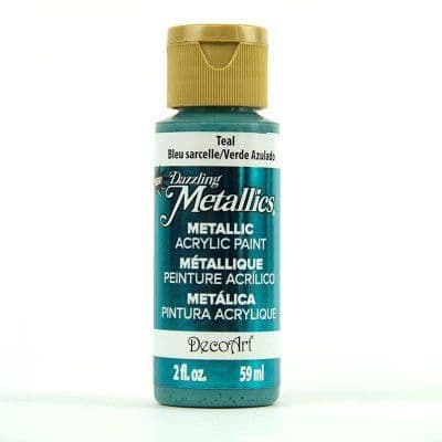 DecoArt Dazzling Metallic Acrylic Paint 2oz - Teal