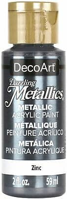 DecoArt Dazzling Metallic Acrylic Paint 2oz - Zinc