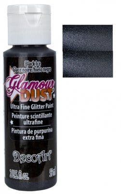 DecoArt - Glamour Dust Glitter Paint - Black Ice - 2oz