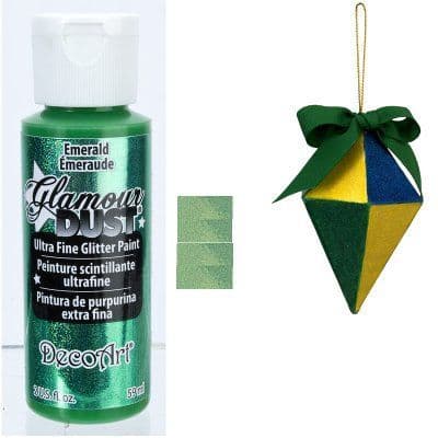 DecoArt - Glamour Dust Glitter Paint - Emerald  - 2oz