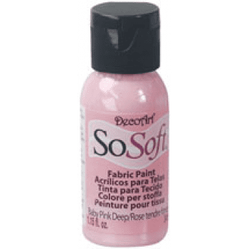 DecoArt SoSoft Fabric Acrylic Paint - Baby Pink Deep