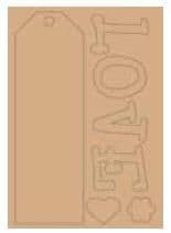 Dimensional Art MDF A5 Love