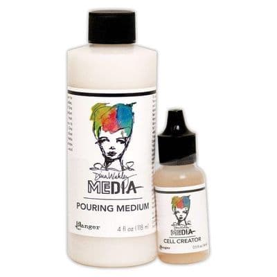 Dina Wakley 4oz Pouring Medium, 1/2 oz Cell Creator Set
