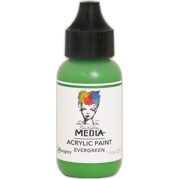 Dina Wakley Media Heavy Body Acrylic Paint 1oz - Evergreen