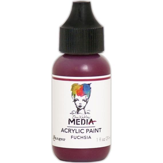 Dina Wakley Media Heavy Body Acrylic Paint 1oz - Fuchsia