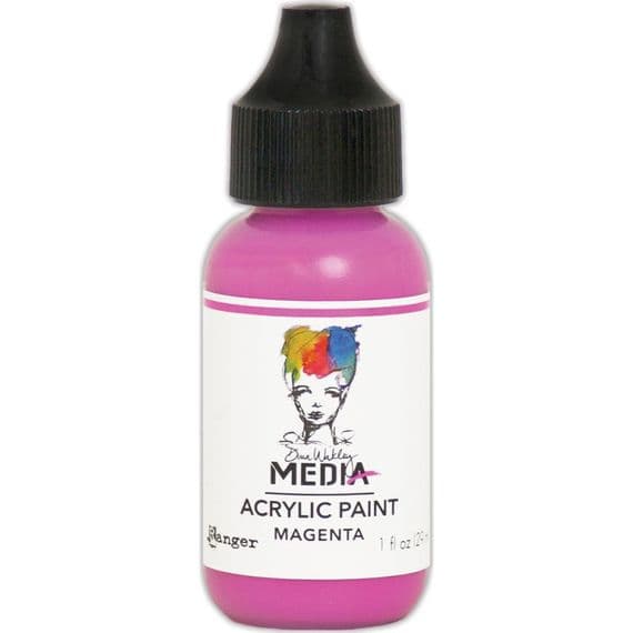 Dina Wakley Media Heavy Body Acrylic Paint 1oz - Magenta