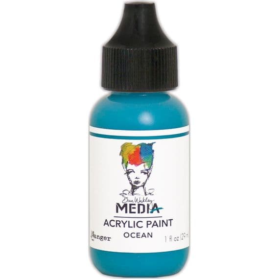 Dina Wakley Media Heavy Body Acrylic Paint 1oz - Ocean