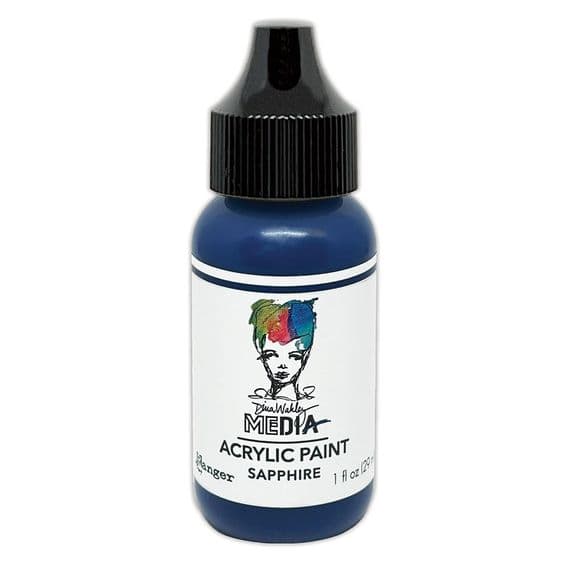 Dina Wakley Media Heavy Body Acrylic Paint 1oz - Sapphire