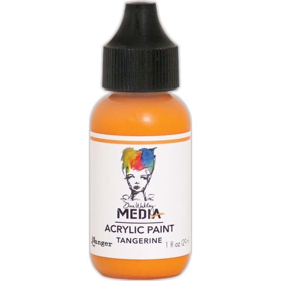 Dina Wakley Media Heavy Body Acrylic Paint 1oz - Tangerine