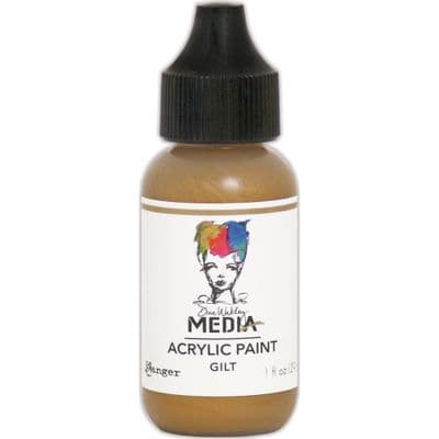 Dina Wakley Media Heavy Body Metallic  Acrylic Paint 1oz - Mineral