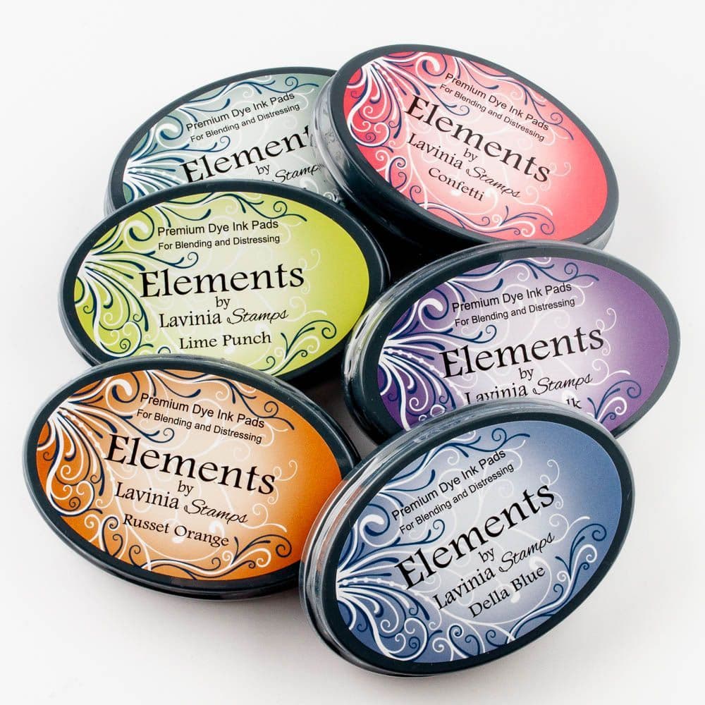 Elements Premium Dye Ink Pad Set of 6 New Colours