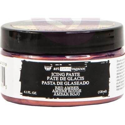 Finnabair Art Extravagance Icing Paste - Red Amber 4oz (120ml)