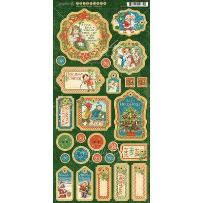 Graphic 45 - Christmas Magic - Chipboard Die-Cuts 6