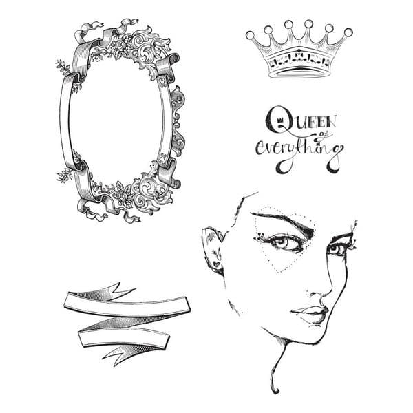 Jane Davenport - Artomology - Clear Stamp Set - Queen Of Everything