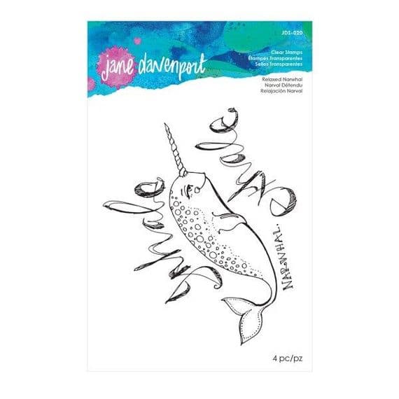 Jane Davenport Artomology Collection by Spellbinders, Stamp - Relaxed Narwhal