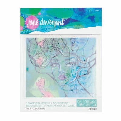 Jane Davenport Artomology Spellbinders Flower Girl Stencils (JD-017)