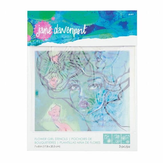 Jane Davenport Artomology Spellbinders Flower Girl Stencils (JD-017)