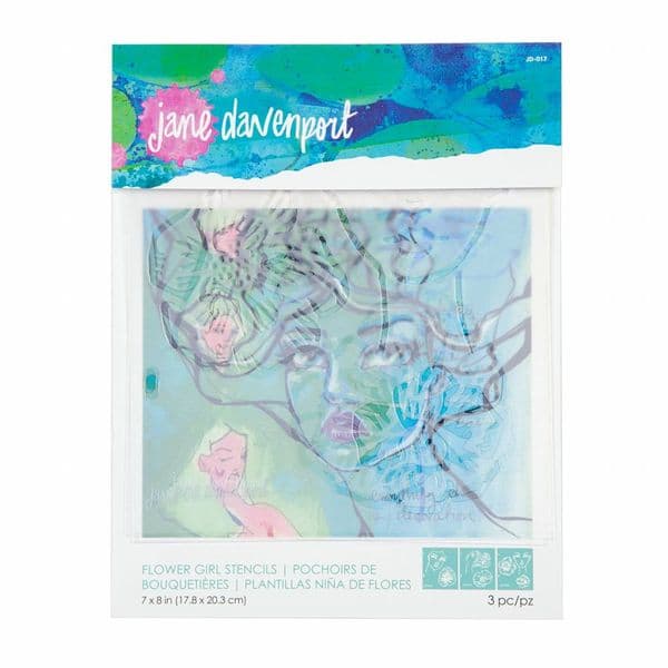 Jane Davenport Artomology Spellbinders Flower Girl Stencils (JD-017)