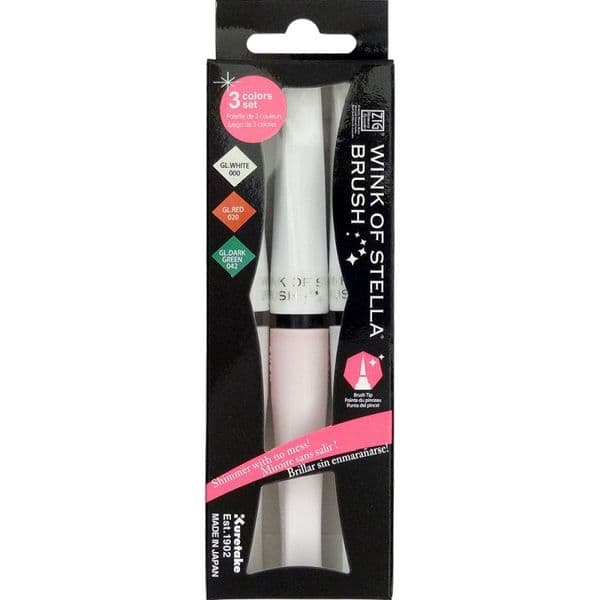 Kuretake Zig Wink Of Stella x3 White Christmas 3 Colour Set - White Xmas