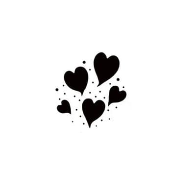 Lavinia - Clear Stamp - Miniature - Group of Hearts