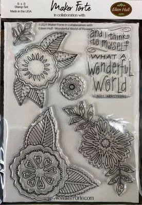 Maker Forte - Eileen Hull - Stamp Set - Wonderful World of Flowers