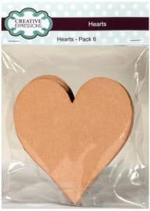 Mdf Hearts pk 6