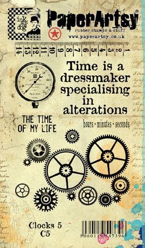 PaperArtsy -   Clocks Plate 5 - EZ (cling) mounted
