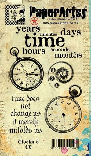 PaperArtsy -   Clocks Plate 6 - EZ (cling) mounted