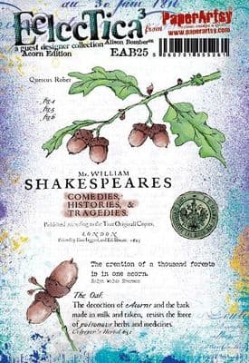 PaperArtsy -  E³ Alison Bomber 25: Acorns (A5 set on EZ)