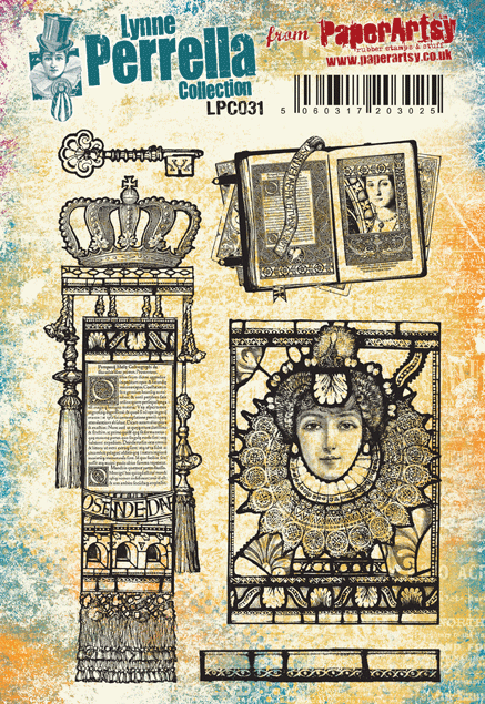 PaperArtsy -  Lynne Perrella LPC031 (A5 set, cling-foam trimmed)