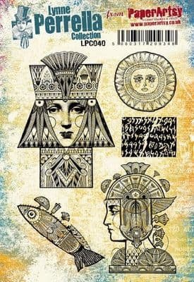 PaperArtsy -  Lynne Perrella LPC040 (A5 set, cling-foam trimmed)
