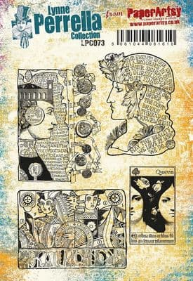PaperArtsy -  Lynne Perrella LPC073 (A5 set, cling-foam trimmed)