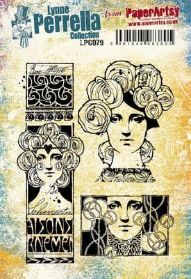 PaperArtsy -  Lynne Perrella LPC079 (A5 set, cling-foam trimmed)