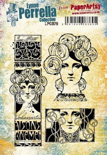PaperArtsy -  Lynne Perrella LPC079 (A5 set, cling-foam trimmed)