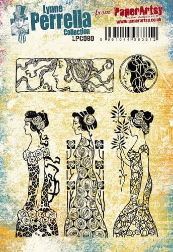 PaperArtsy -  Lynne Perrella LPC080 (A5 set, cling-foam trimmed)