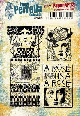 PaperArtsy -  Lynne Perrella LPC081 (A5 set, cling-foam trimmed)