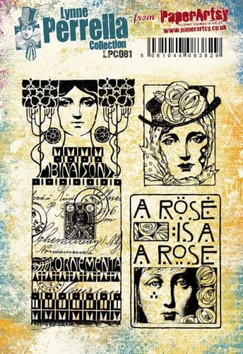 PaperArtsy -  Lynne Perrella LPC081 (A5 set, cling-foam trimmed)