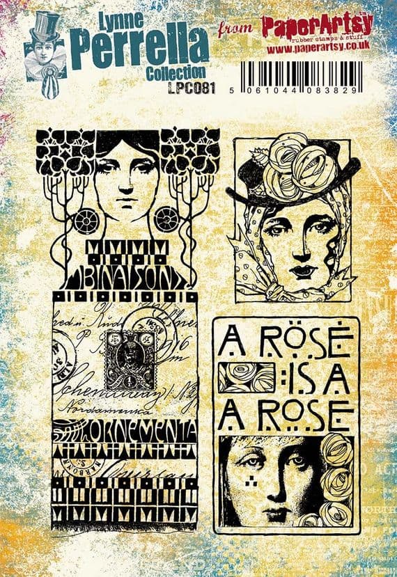 PaperArtsy -  Lynne Perrella LPC081 (A5 set, cling-foam trimmed)