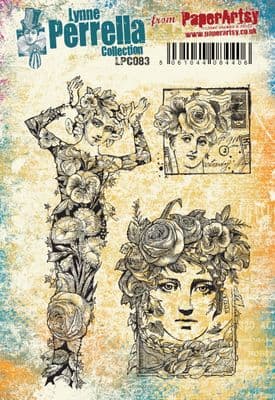 PaperArtsy -  Lynne Perrella LPC083 (A5 set, cling-foam trimmed)