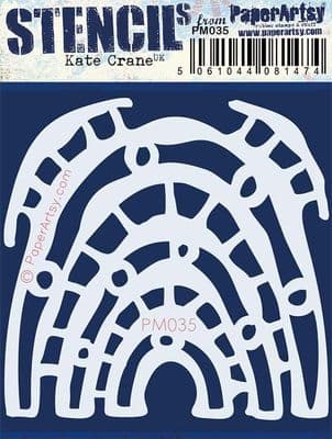 PaperArtsy - PM035 - Mini Stencil 035 {Kate Crane}