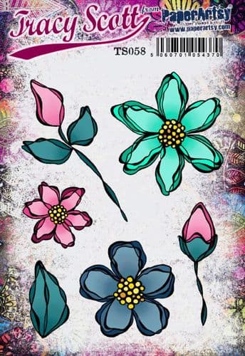 PaperArtsy - Tracy Scott 058 (A5 set, trimmed, on EZ)