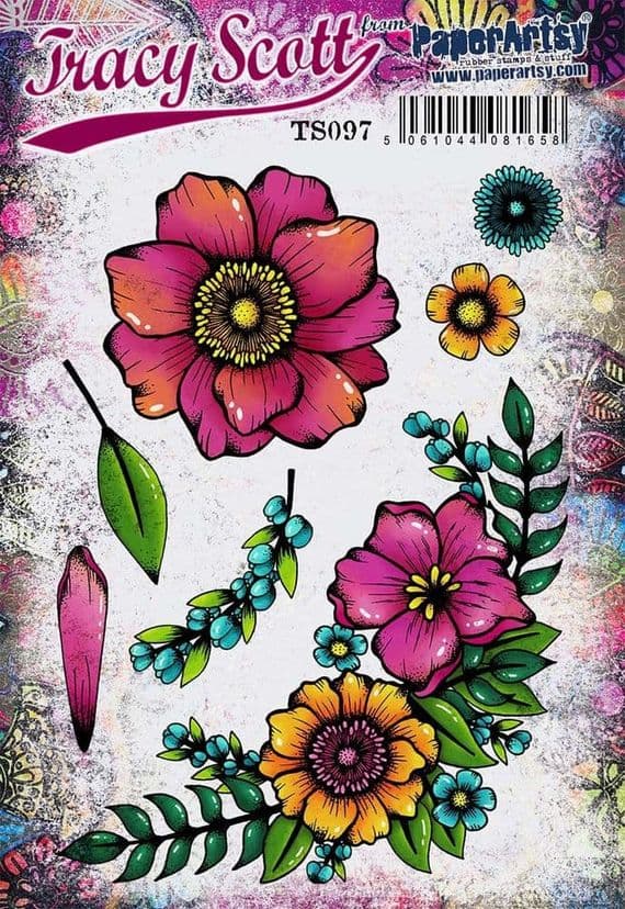 PaperArtsy - Tracy Scott 097 (A5 set, trimmed, on EZ)