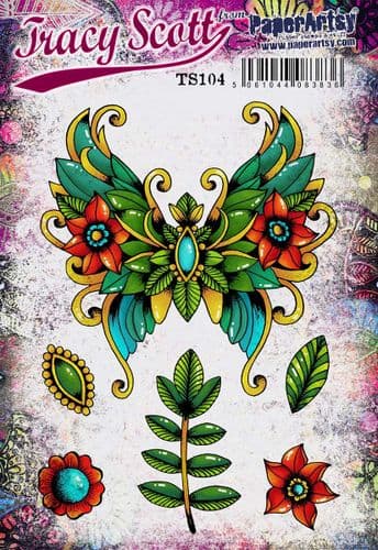 PaperArtsy - Tracy Scott 104 (A5 set, trimmed, on EZ)