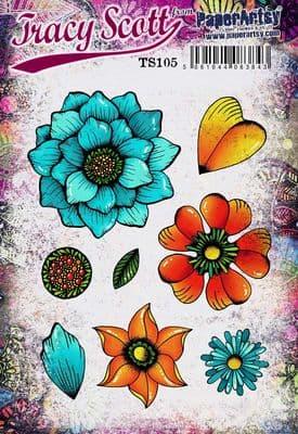 PaperArtsy - Tracy Scott 105 (A5 set, trimmed, on EZ)